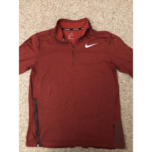 Nike Dri Fit Running Element 1/2 Zip Long Sleeve Sweatshirt Size Medium - Picture 1 of 8